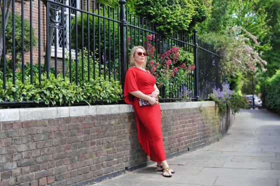 Red J D Williams dress